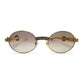 Giverny - Gold Full White Buffs w/ Brown Lenses - Diamonds DB Channel Set - 2