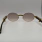 Giverny - Gold White Buffs w/ Brown Lenses - Diamonds DB Prong Set