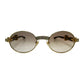 Giverny - Gold White Buffs w/ Brown Lenses - Diamonds DB Prong Set