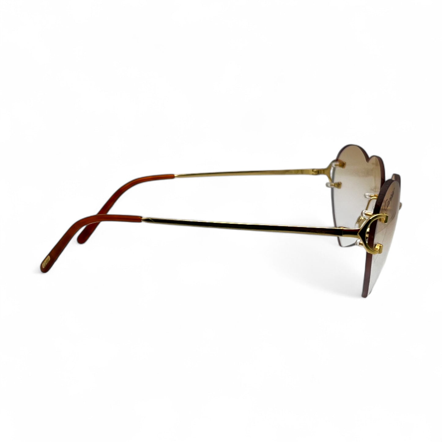 Big C Decor - Gold Wires Sunglasses w/ Hennessy Brown Indigo Lenses (2000s)