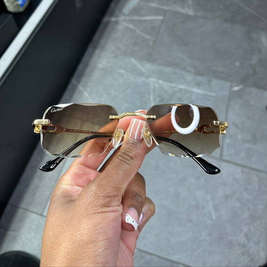 CT0045 C Decor Sunglasses - Gold/Silver Wires w/ Custom Lenses (2020s) - Luxury Optical