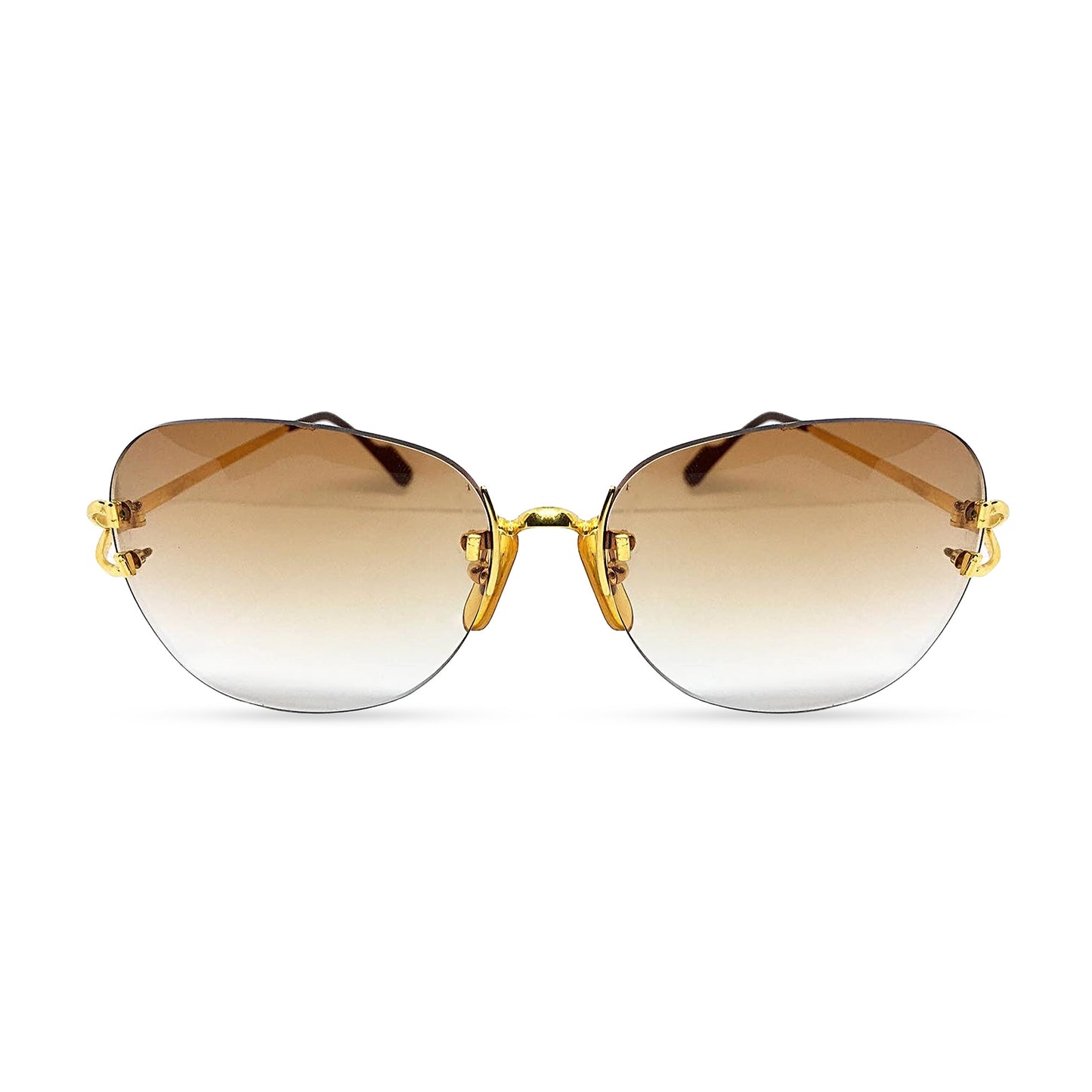 Cartier - Gold Wires w/ Custom Light Brown Lenses - Authentic