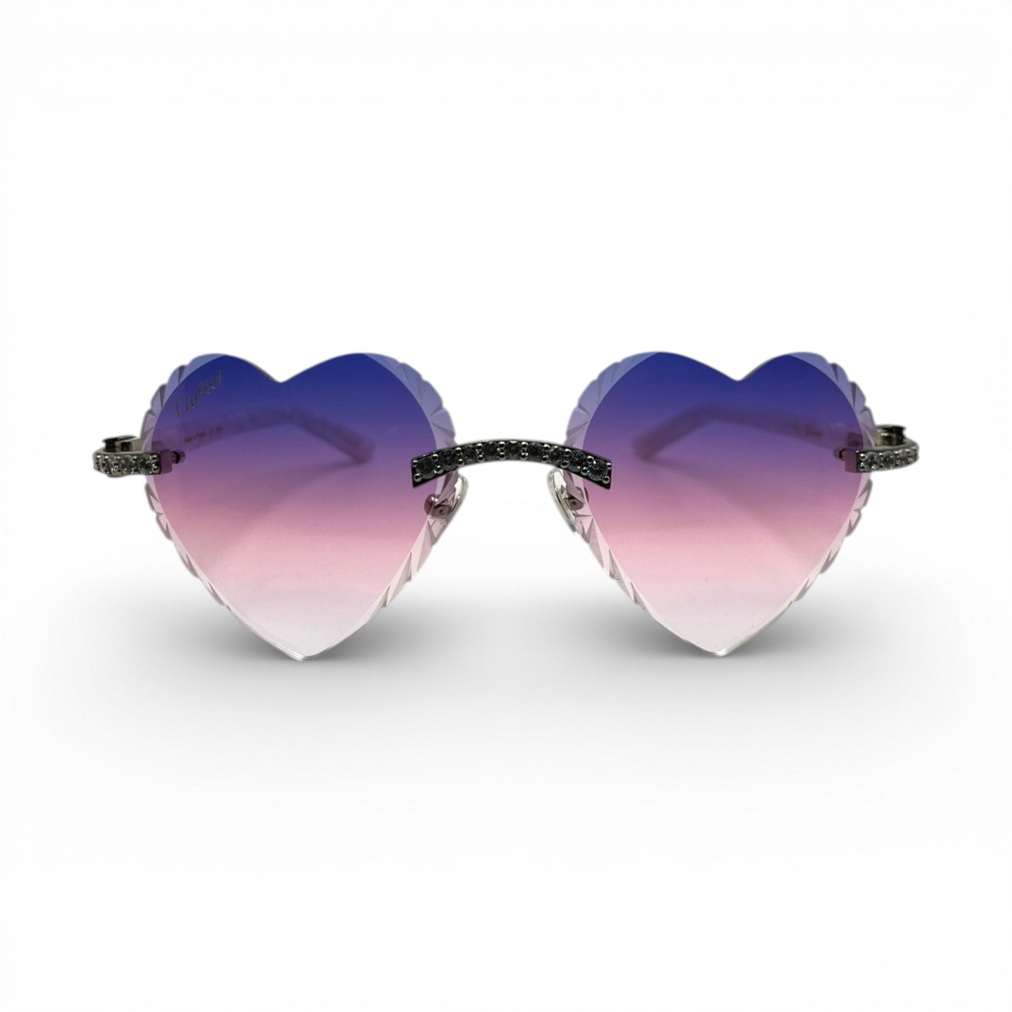 C Decor Sunglasses - 56-19 Custom Hearts Composite Marbles w/ Diamond Set (2026) - Luxury Optical