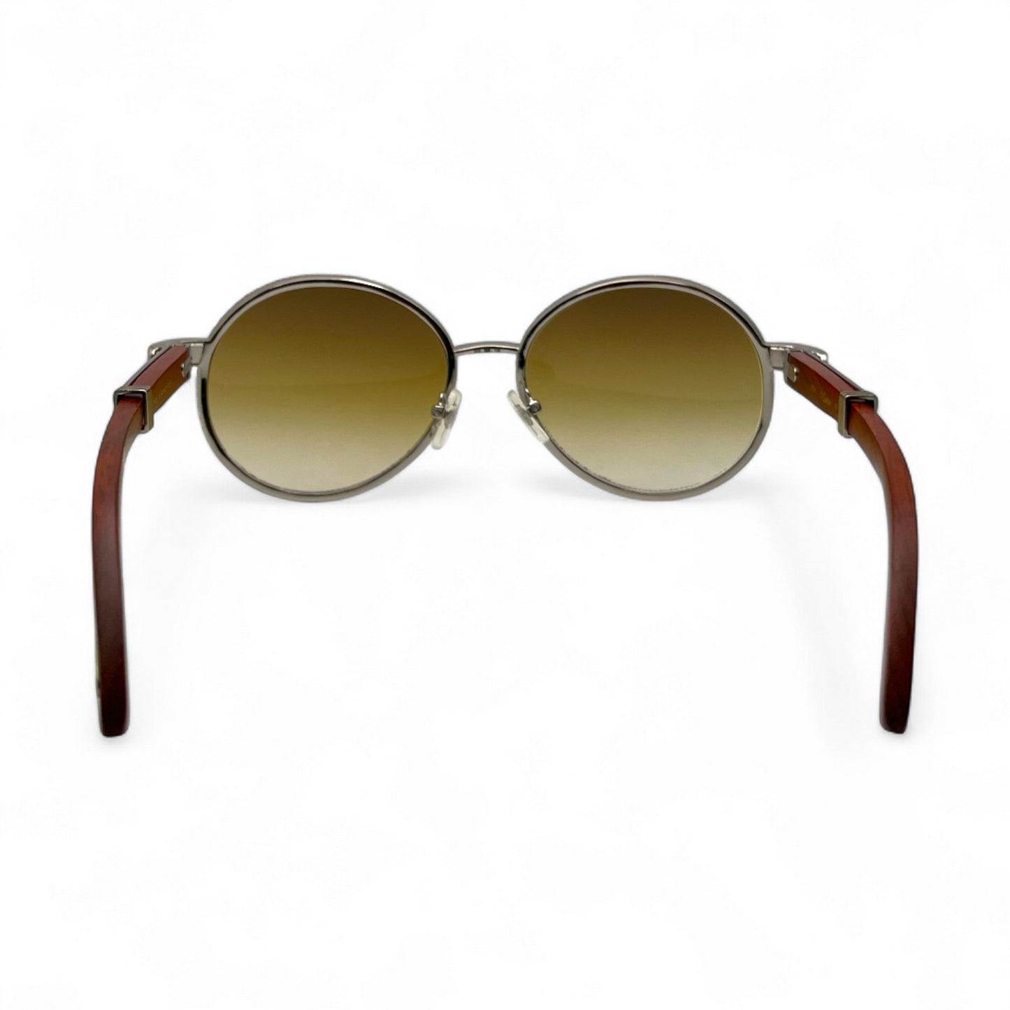 Bagatelle (Iced - CZ) - 56-16 Silver Woods Sunglasses w/ Full Diamond Frame