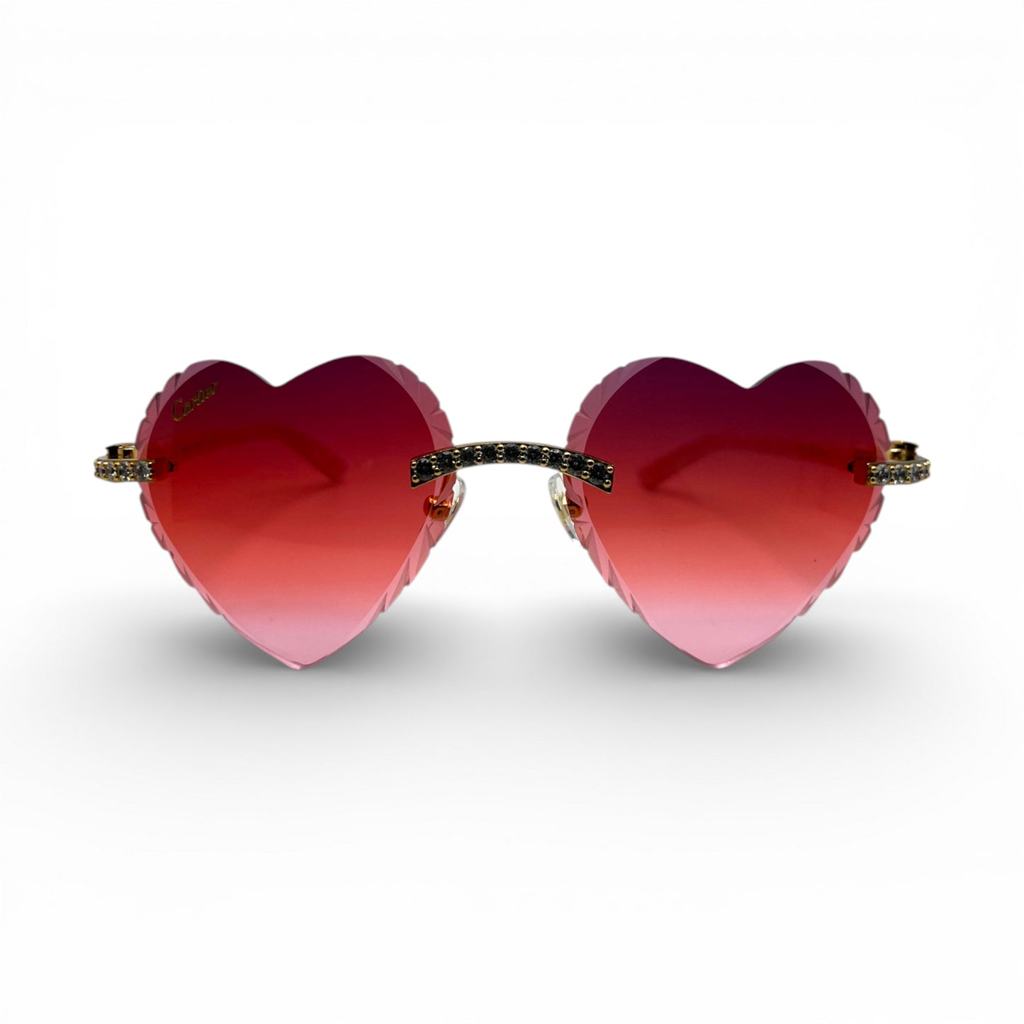 C Decor Sunglasses - 56-19 Custom Hearts Composite Marbles w/ Diamond Set (2026) - Luxury Optical