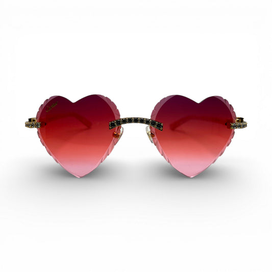 C Decor Sunglasses - 56-19 Custom Hearts Composite Marbles w/ Diamond Set (2026) - Luxury Optical