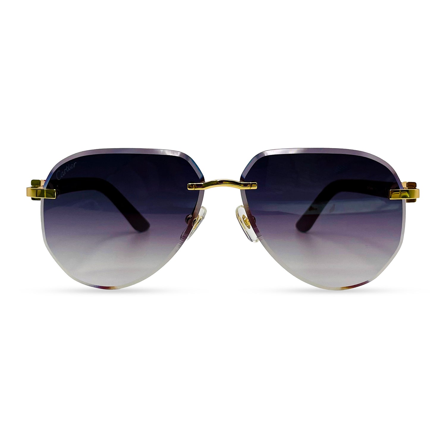 CT0440S C Decor Pilot Sunglasses - Gold Composite Marbles w/ Aviator Lenses - Luxury Optical