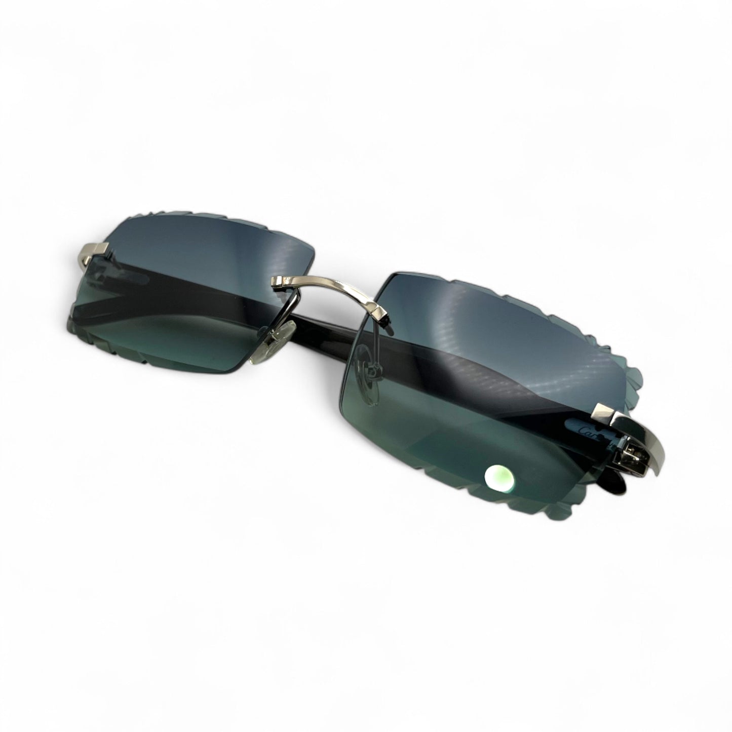 C Decor Buffs (Diamond Cut) - Silver White Genuine Horn Sunglasses (2020s)