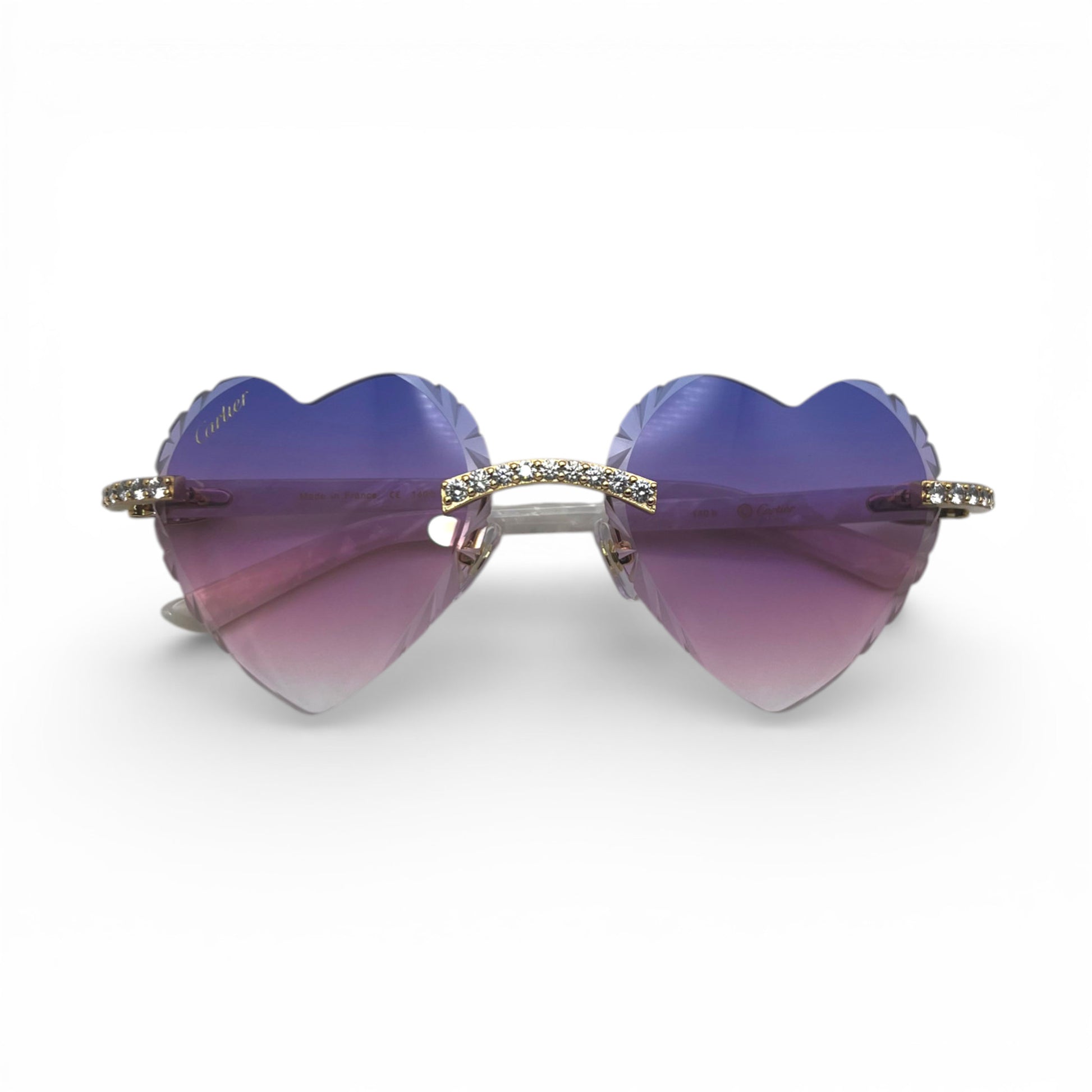 C Decor Sunglasses - 56-19 Custom Hearts Composite Marbles w/ Diamond Set (2026) - Luxury Optical