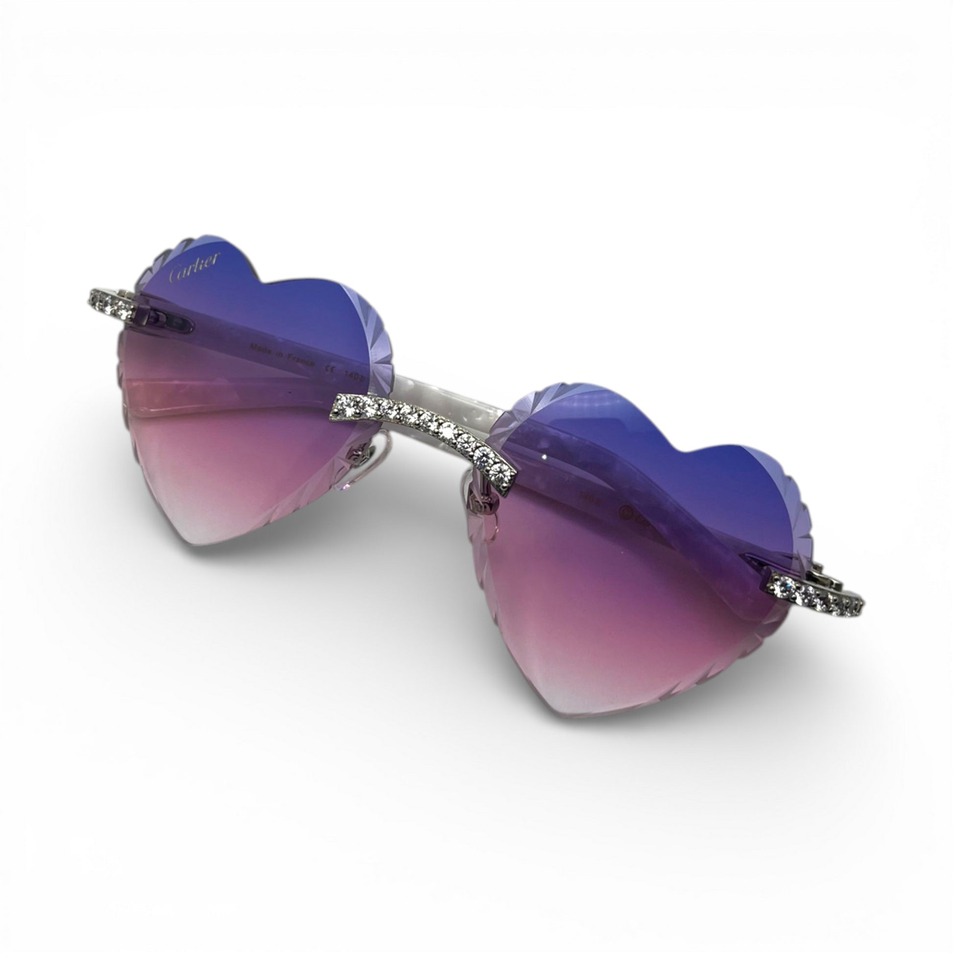 C Decor Sunglasses - 56-19 Custom Hearts Composite Marbles w/ Diamond Set (2026) - Luxury Optical