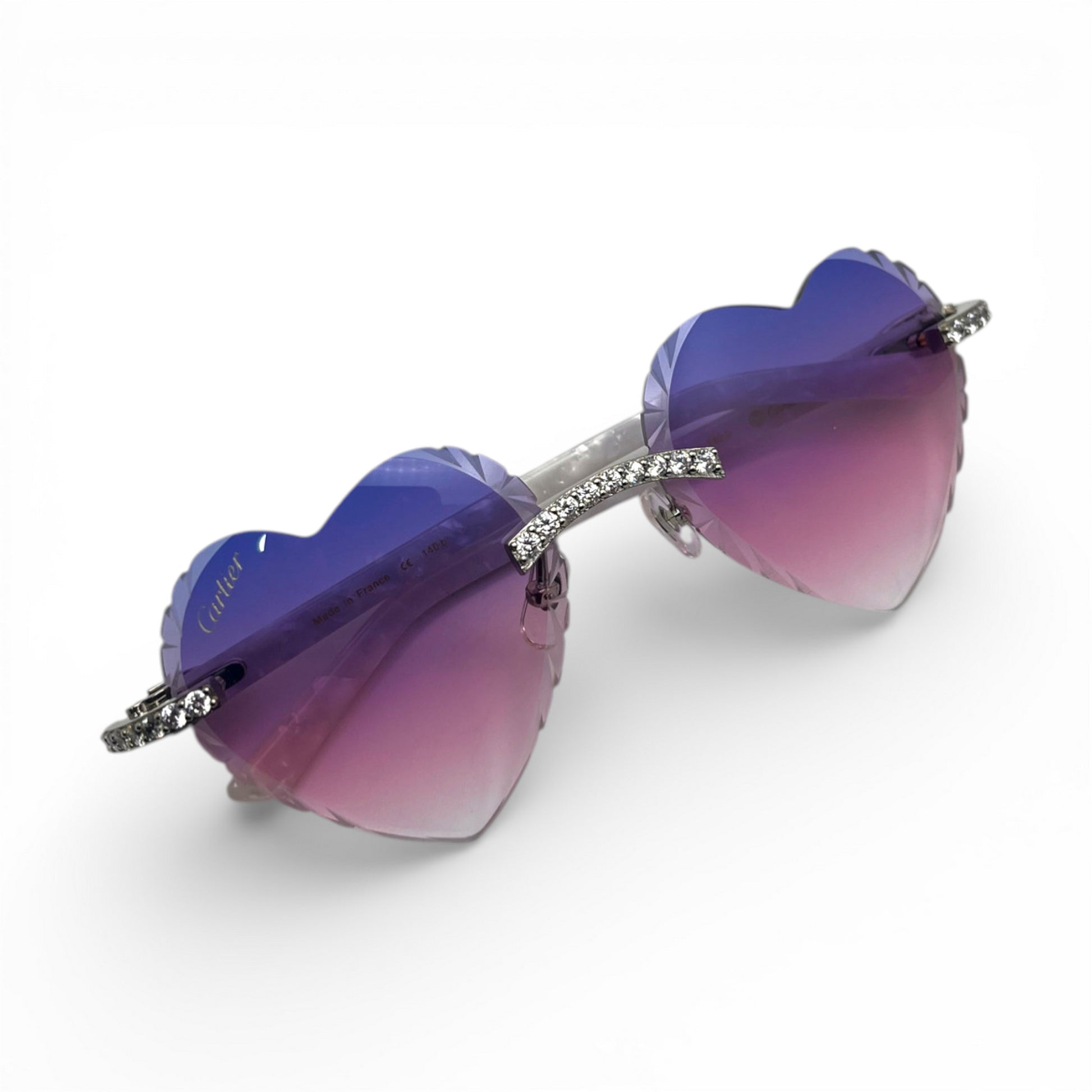 C Decor Sunglasses - 56-19 Custom Hearts Composite Marbles w/ Diamond Set (2026) - Luxury Optical