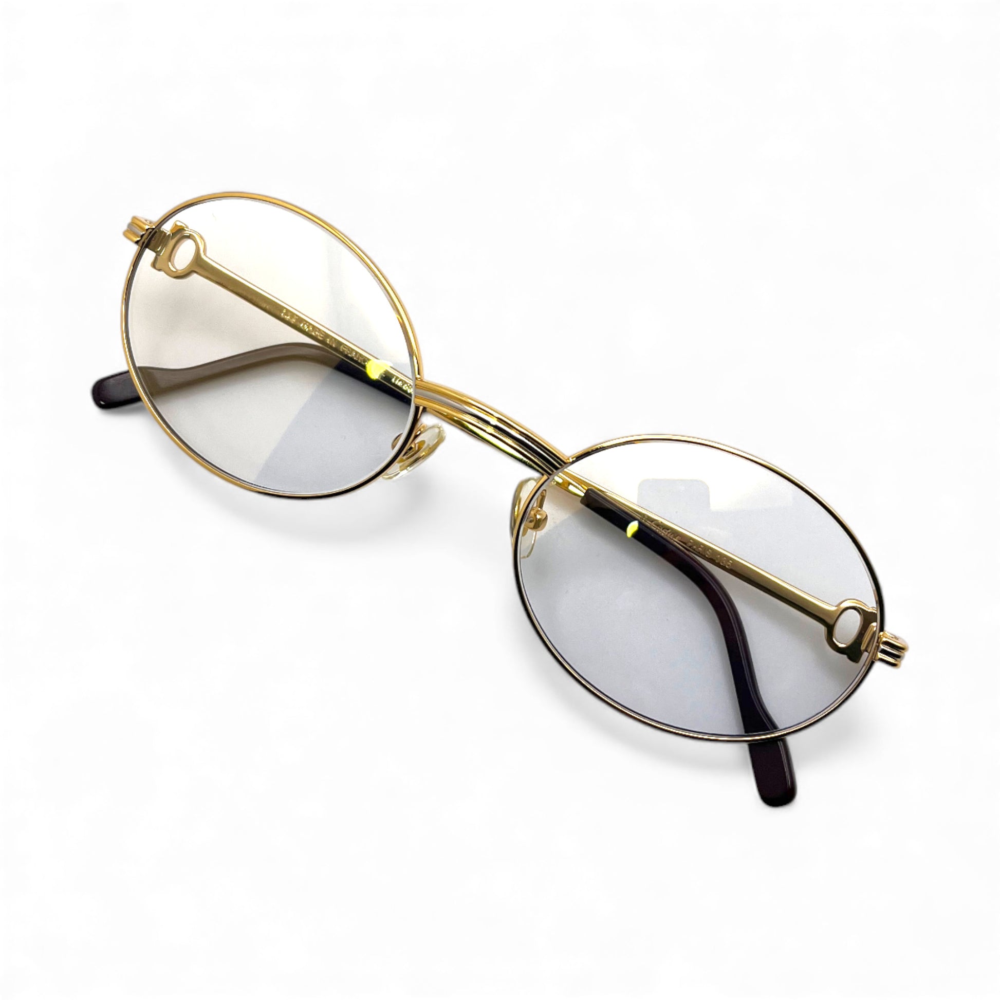 Saint Honore - 55-22 Gold Wires Eyeglasses w/ Oval Lenses (90s) - Luxury Optical