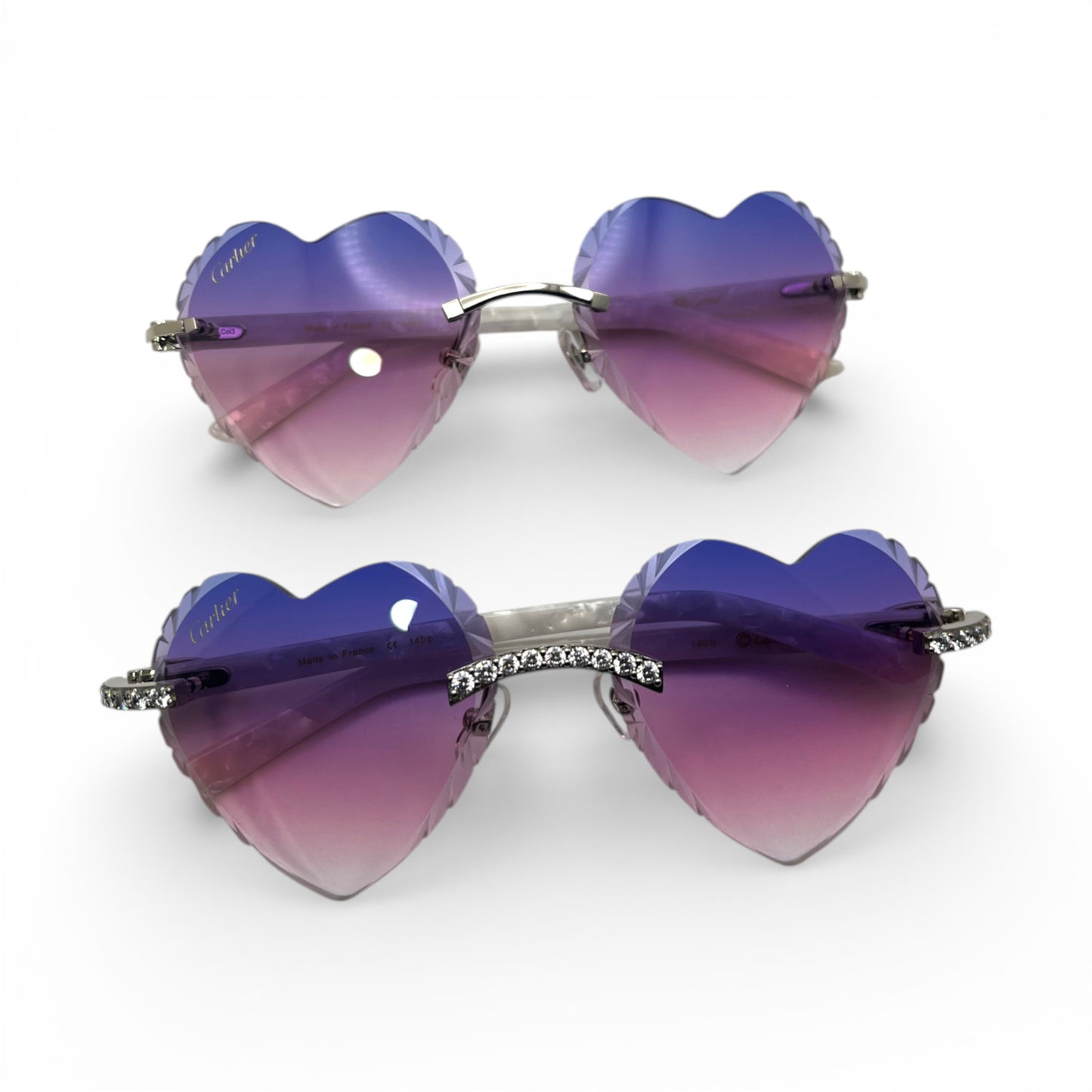 C Decor Sunglasses - 56-19 Custom Hearts Composite Marbles (2026) - Luxury Optical