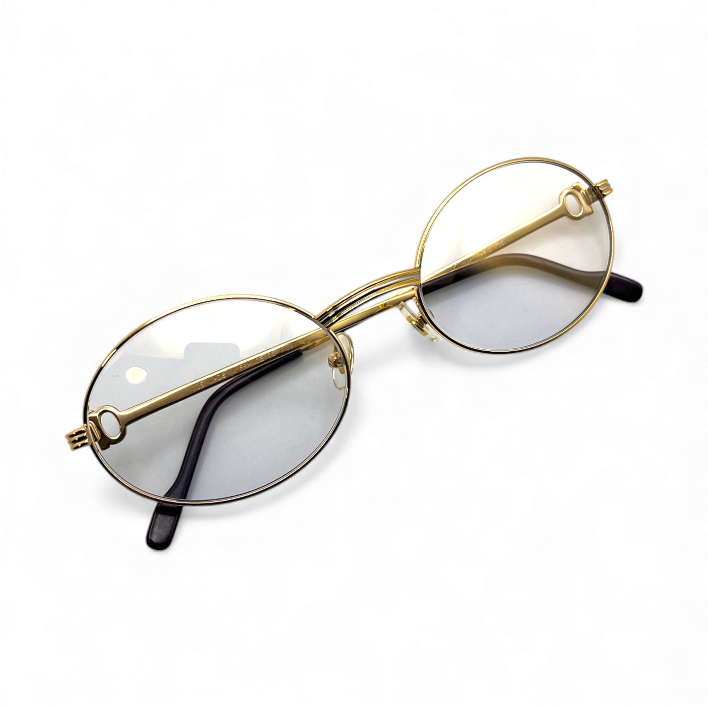 Saint Honore - 55-22 Gold Wires Eyeglasses w/ Oval Lenses (90s) - Luxury Optical