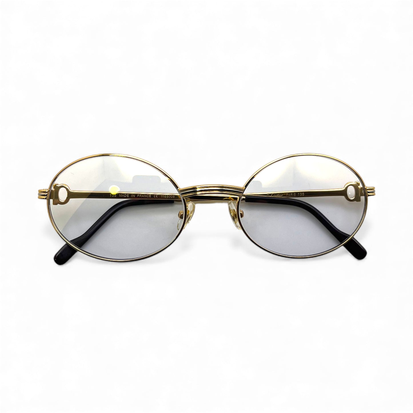 Saint Honore - 55-22 Gold Wires Eyeglasses w/ Oval Lenses (90s) - Luxury Optical