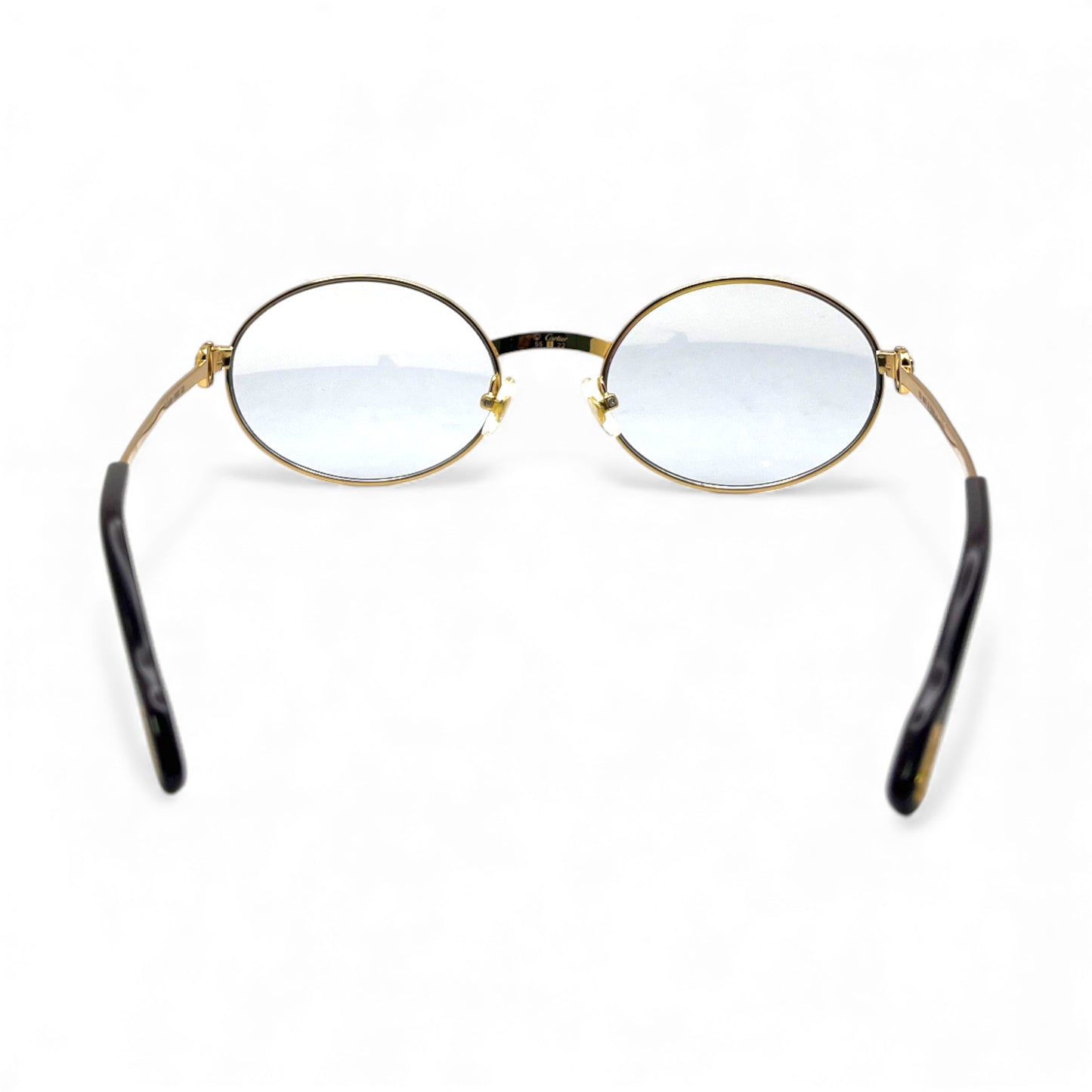 Saint Honore - 55-22 Gold Wires Eyeglasses w/ Oval Lenses (90s) - Luxury Optical