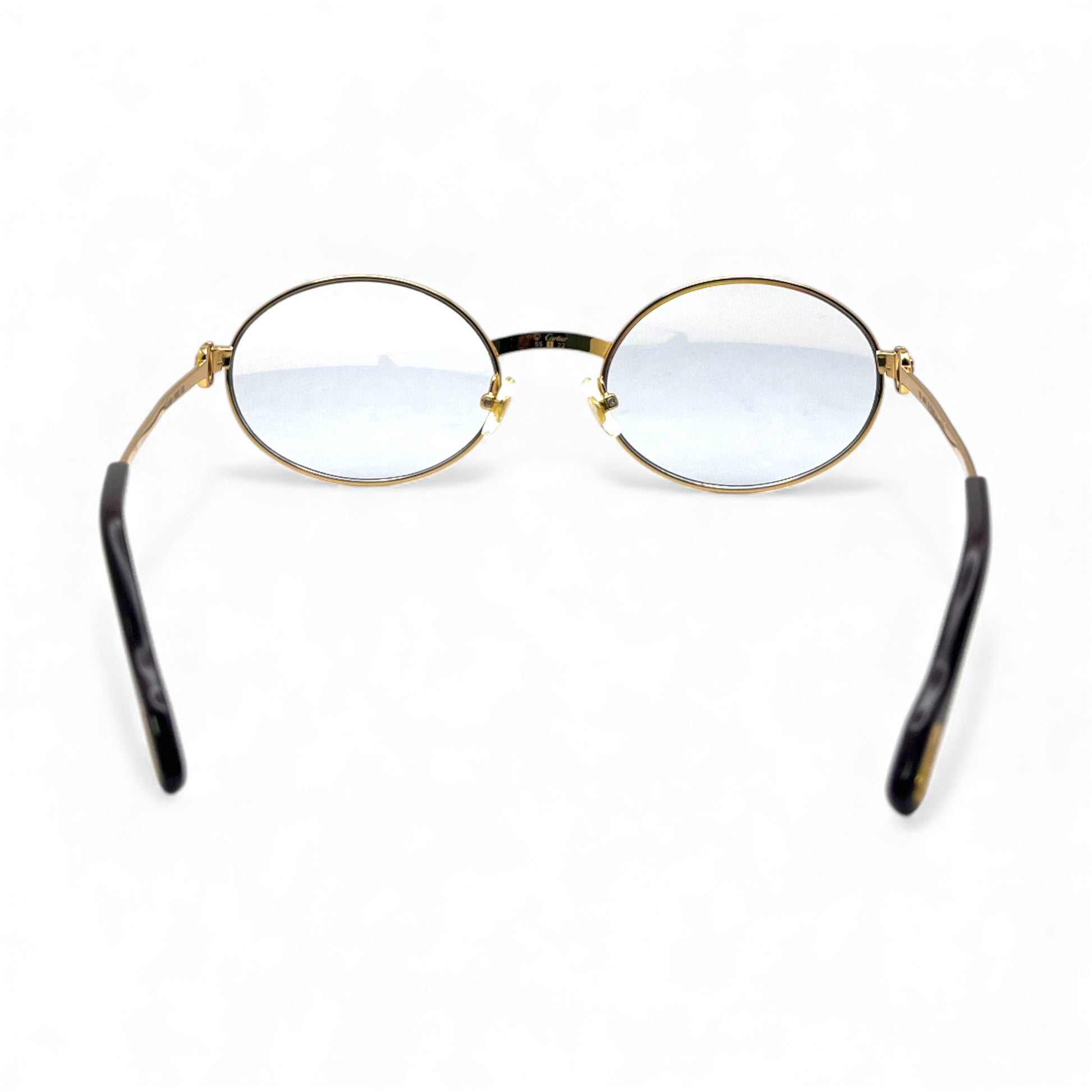 Saint Honore - 55-22 Gold Wires Eyeglasses w/ Oval Lenses (90s) - Luxury Optical