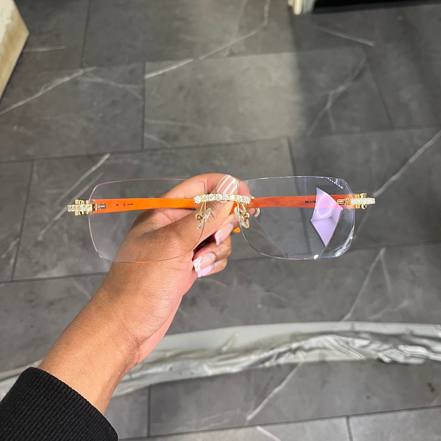 C Decor Iced - Custom Buffs & Woods Sunglasses w/ Diamonds Set (2020s) - Luxury Optical