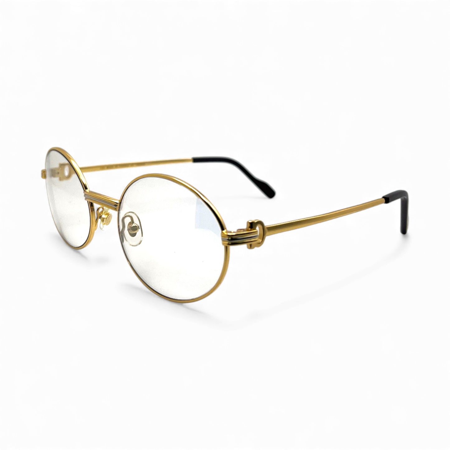 Saint Honore - 55-22 Gold Wires Eyeglasses w/ Oval Lenses (90s) - Luxury Optical