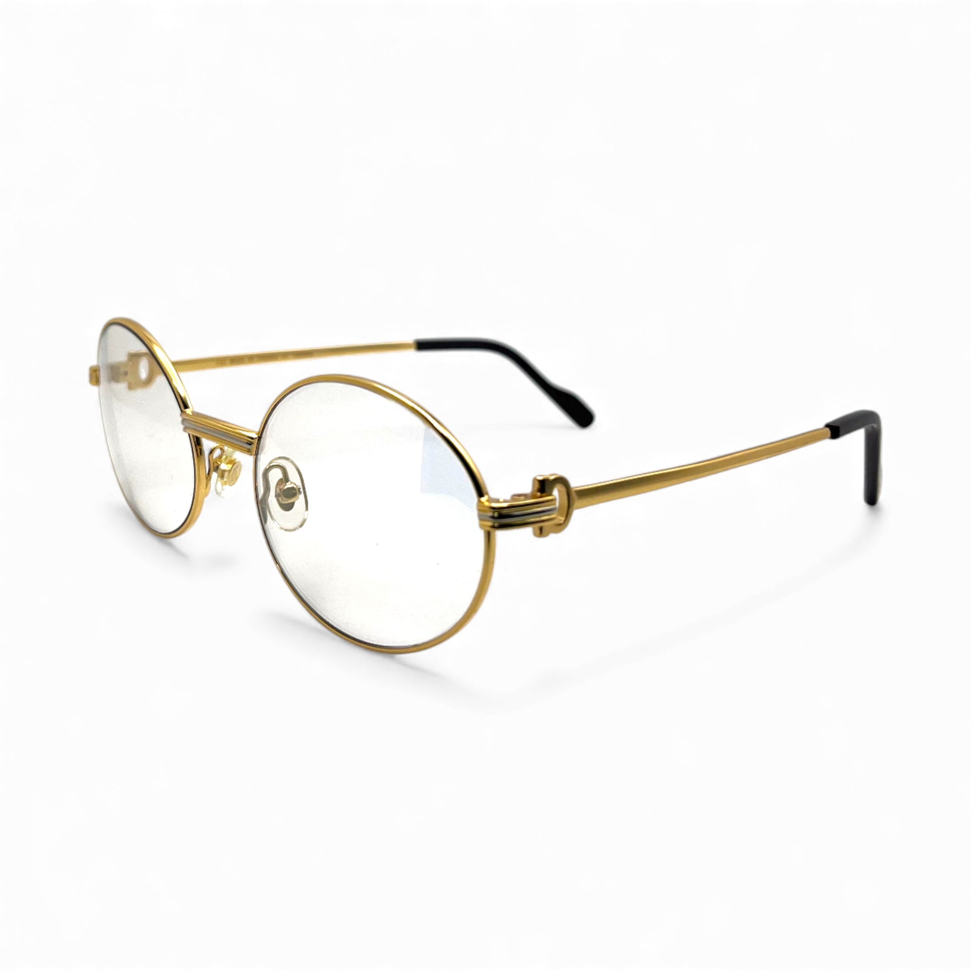Saint Honore - 55-22 Gold Wires Eyeglasses w/ Oval Lenses (90s) - Luxury Optical