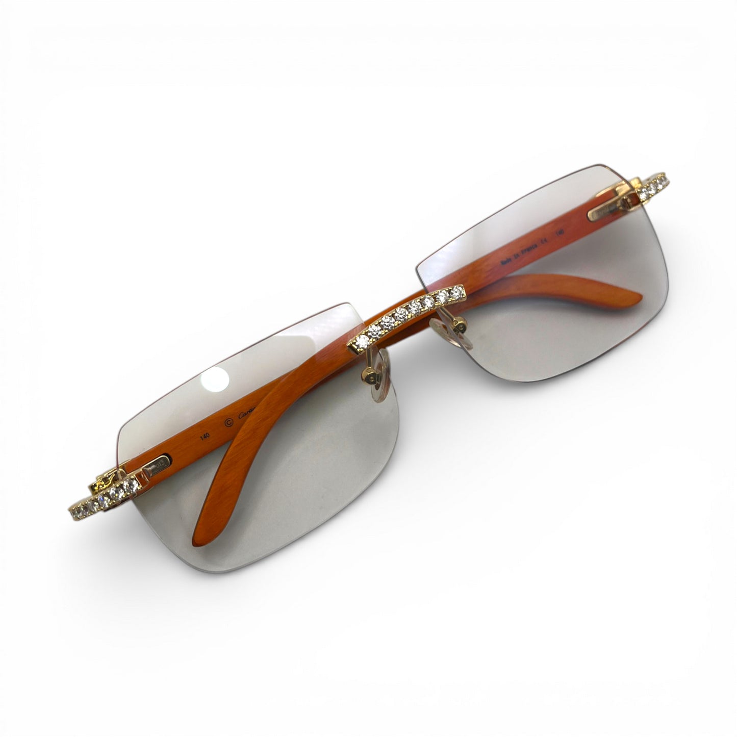 C Decor Iced - Custom Buffs & Woods Sunglasses w/ Diamonds Set (2020s) - Luxury Optical