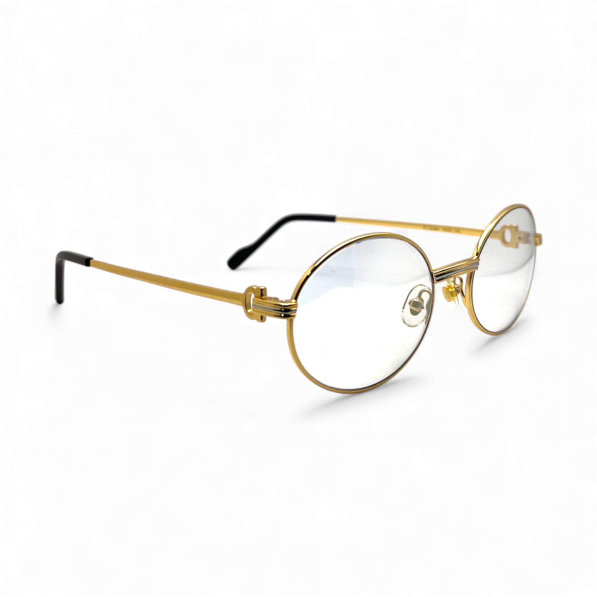 Saint Honore - 55-22 Gold Wires Eyeglasses w/ Oval Lenses (90s) - Luxury Optical