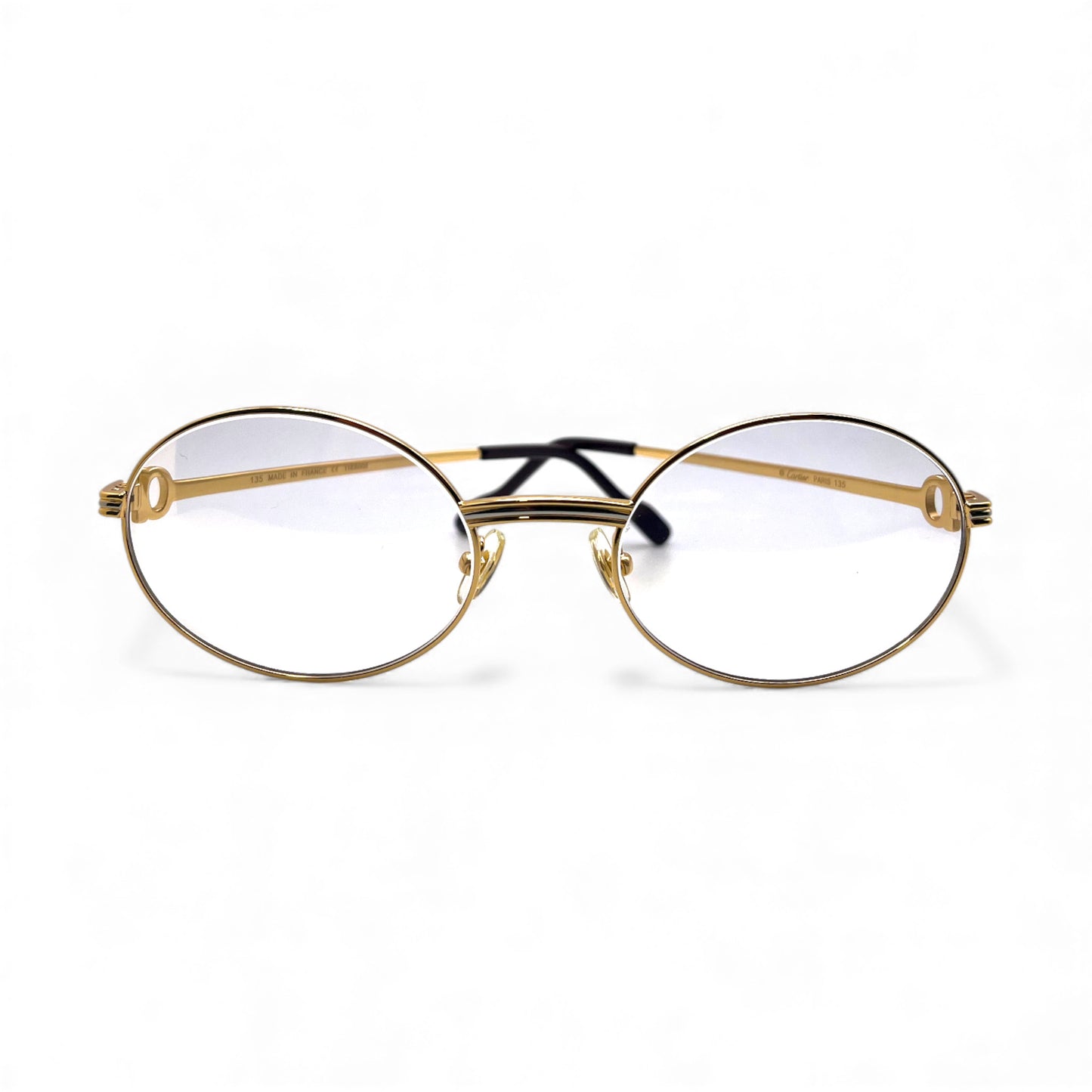 Saint Honore - 55-22 Gold Wires Eyeglasses w/ Oval Lenses (90s) - Luxury Optical