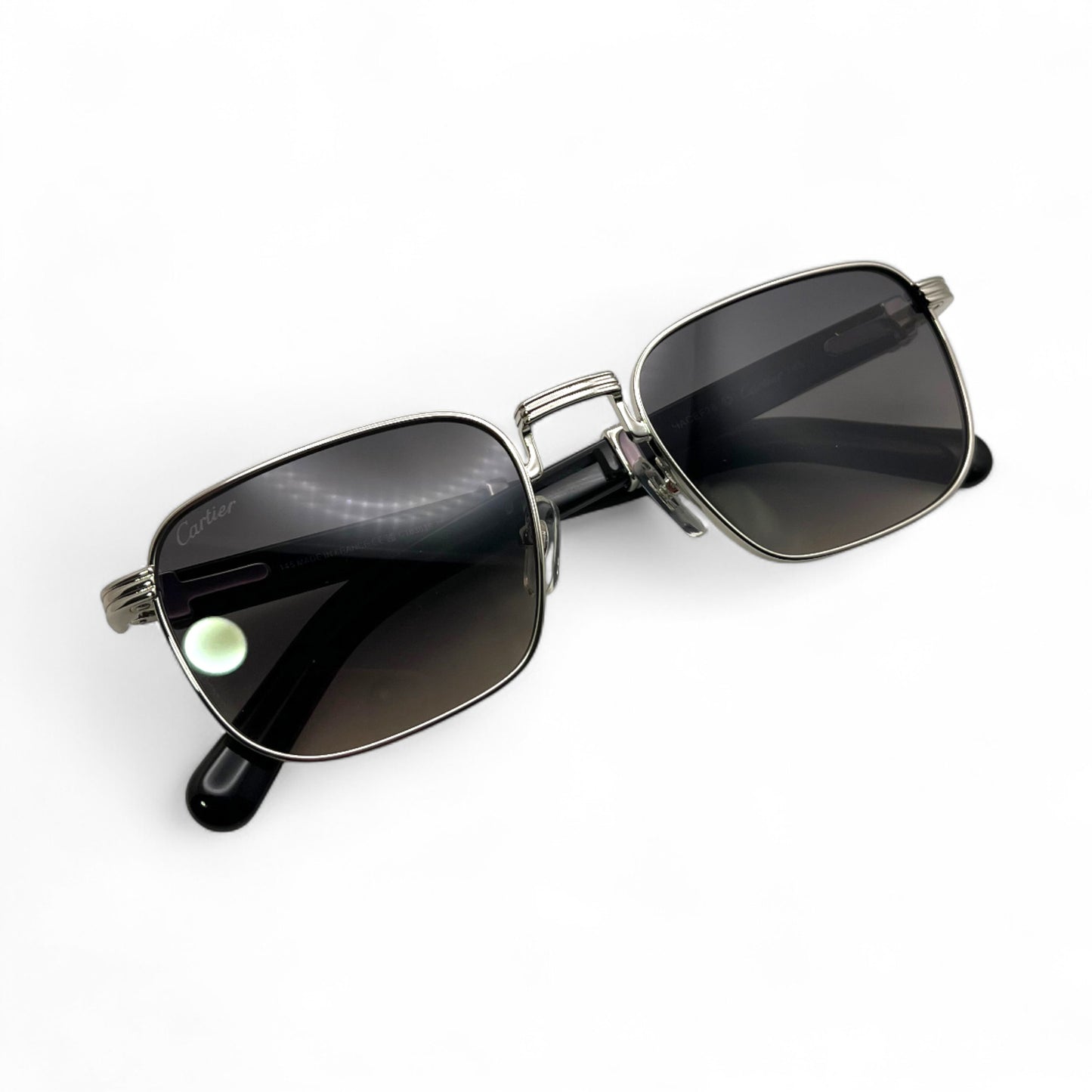 CT0363S Premiere - 54-21 C Decor Silver Woods Sunglasses w/ Dark Gray Square Lenses