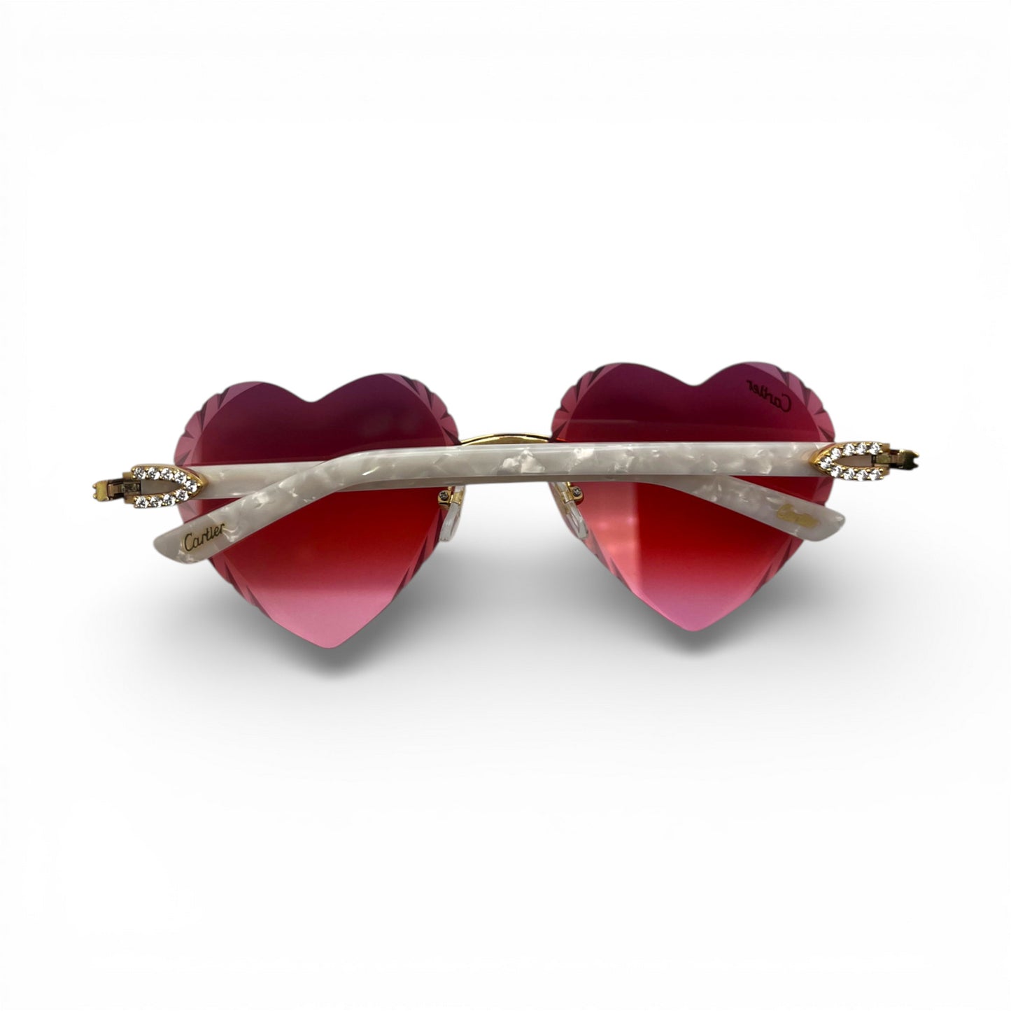 C Decor Sunglasses - 56-19 Custom Hearts Composite Marbles w/ Diamond Set (2026) - Luxury Optical