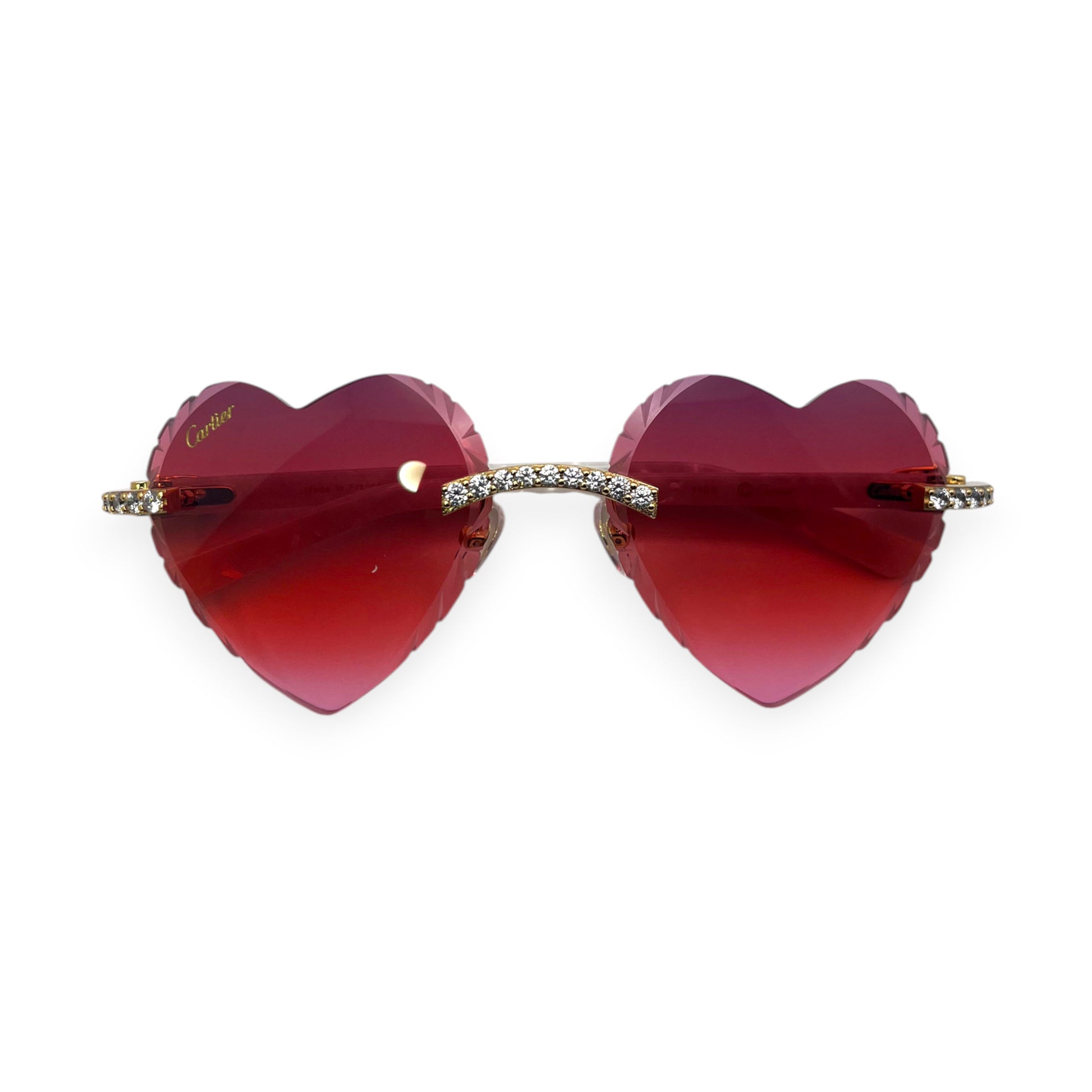 C Decor Sunglasses - 56-19 Custom Hearts Composite Marbles w/ Diamond Set (2026) - Luxury Optical