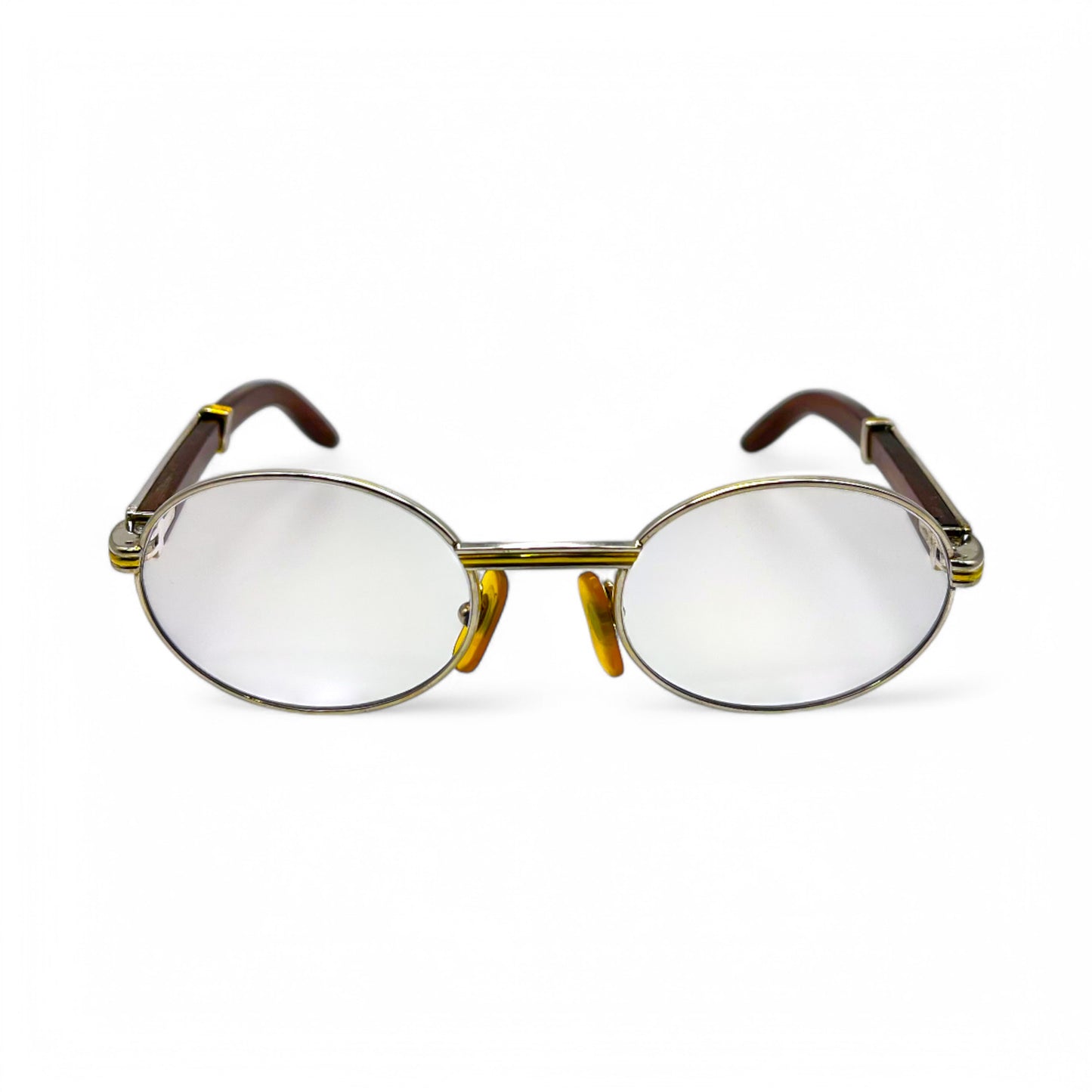 Authentic Cartier Giverny - 51-20 Silver Dark Woods w/ Transitional Lenses (90s)