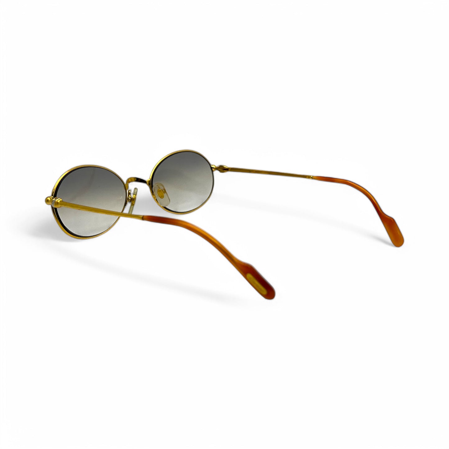 Cartier - Gold Wires w/ Gray Oval Lenses - Authentic