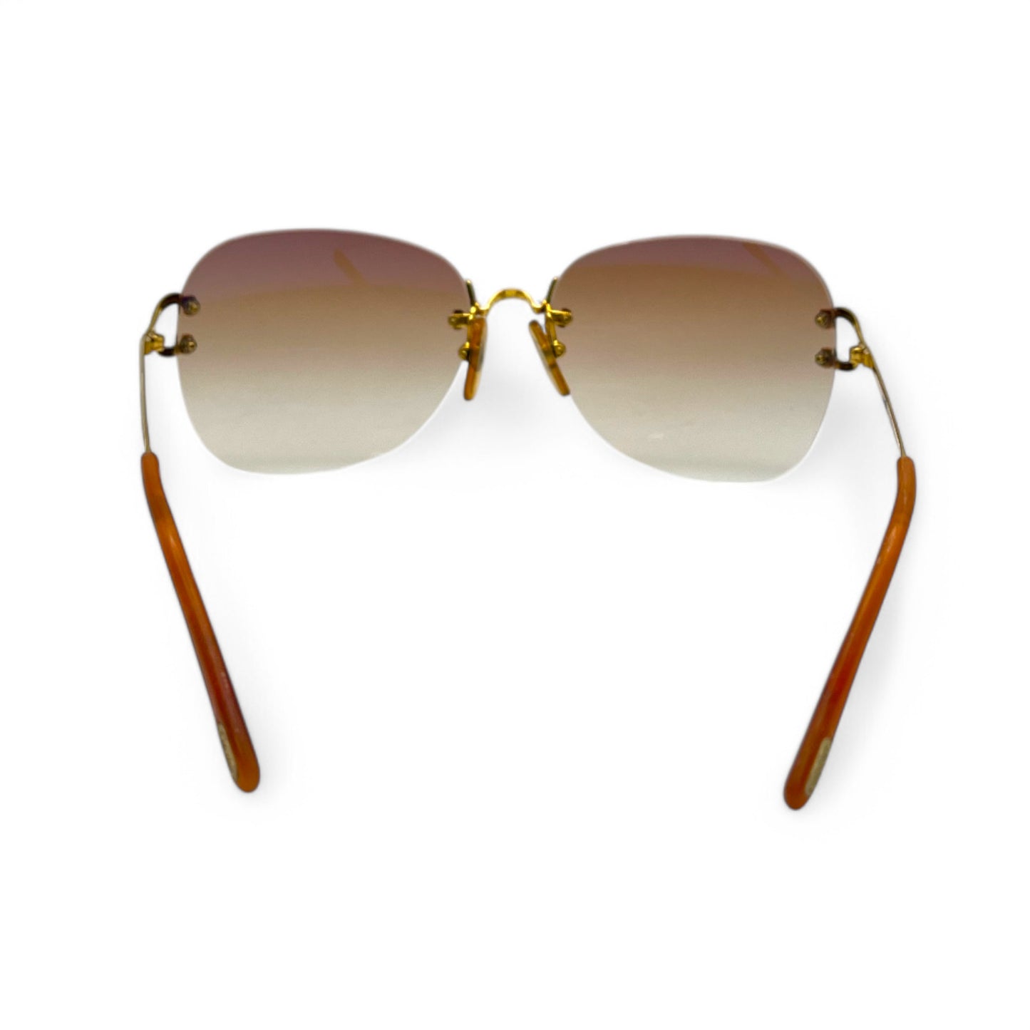 Cartier Signature C - Gold Wires w/ Hennessy Brown Faded Lenses - Authentic