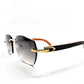 Blue And Orange Woods With Custom Cartier Lenses - Luxury Optical