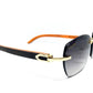 Blue And Orange Woods With Custom Cartier Lenses - Luxury Optical