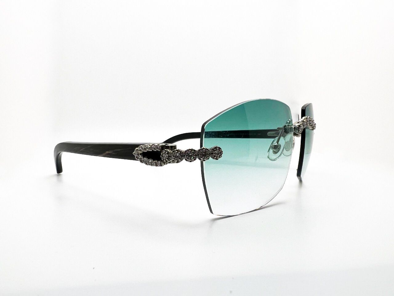 Decor C Black with. 5pc Flower set and #9 Lenses Green - Luxury Optical