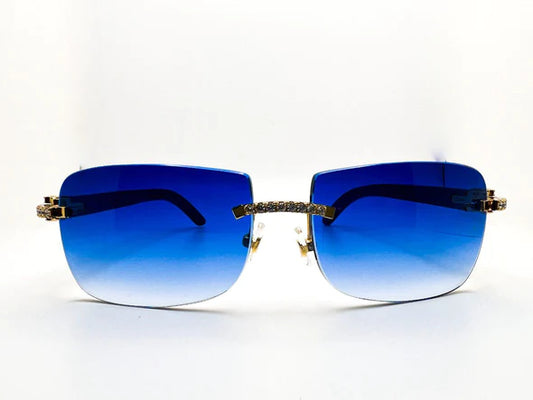 Decor C Cobalt Blue Woods 5pc .5 pointers Sunglasses - Luxury Optical