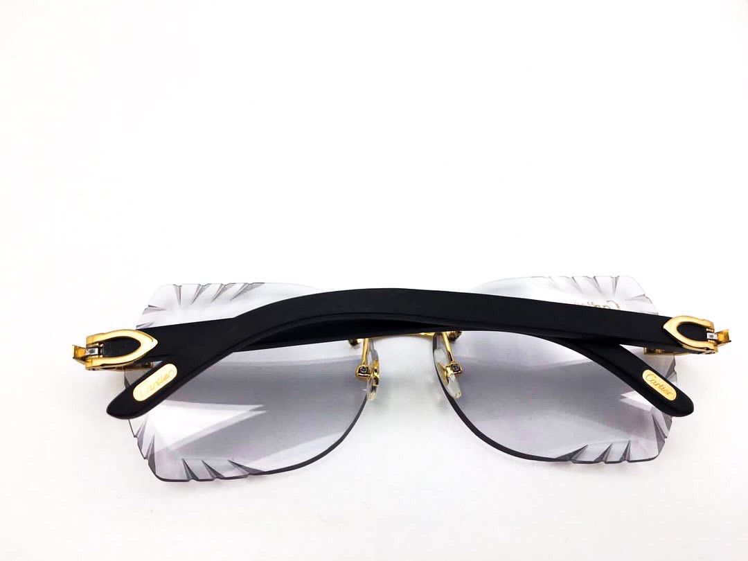 Decor C Gold Brushed Gold Limited Edition Black Woods with Transition Butterfly Lenses - Luxury Optical