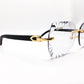 Decor C Gold Brushed Gold Limited Edition Black Woods with Transition Butterfly Lenses - Luxury Optical