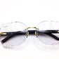 Decor C Gold Brushed Gold Limited Edition Black Woods with Transition Butterfly Lenses - Luxury Optical