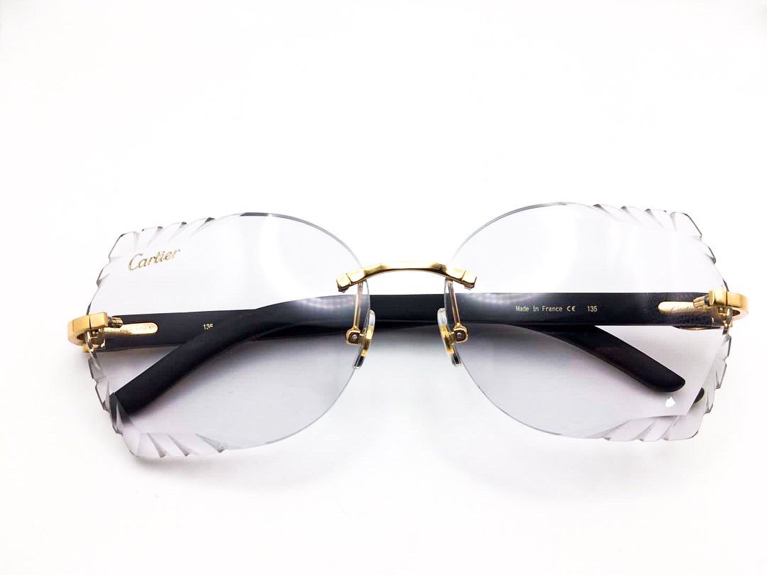 Decor C Gold Brushed Gold Limited Edition Black Woods with Transition Butterfly Lenses - Luxury Optical