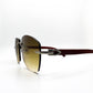 Limited Edition Brushed Gold Brown Wood with 62 Mykonos lenses - Luxury Optical