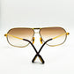 Vintage Gold Cartier Santos Smoke Brown Lenses - Registered Authentic - Luxury Optical