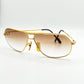 Vintage Gold Cartier Santos Smoke Brown Lenses - Registered Authentic - Luxury Optical