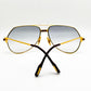 Vintage Gold Cartier Santos Smoke Grey Lenses - Registered Authentic - Luxury Optical