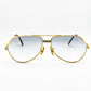 Vintage Gold Cartier Santos Smoke Grey Lenses - Registered Authentic - Luxury Optical