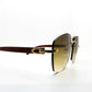 Limited Edition Brushed Gold Brown Wood with 62 Mykonos lenses - Luxury Optical