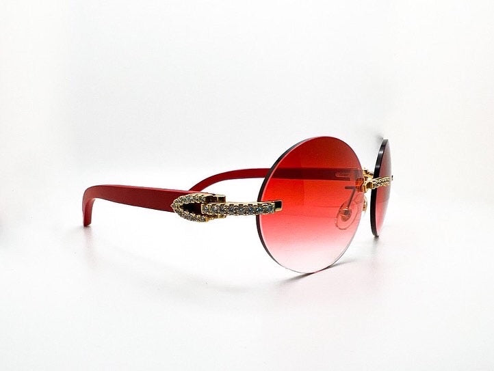 Decor C .5 pointer Red Woods with Oval Red - Luxury Optical