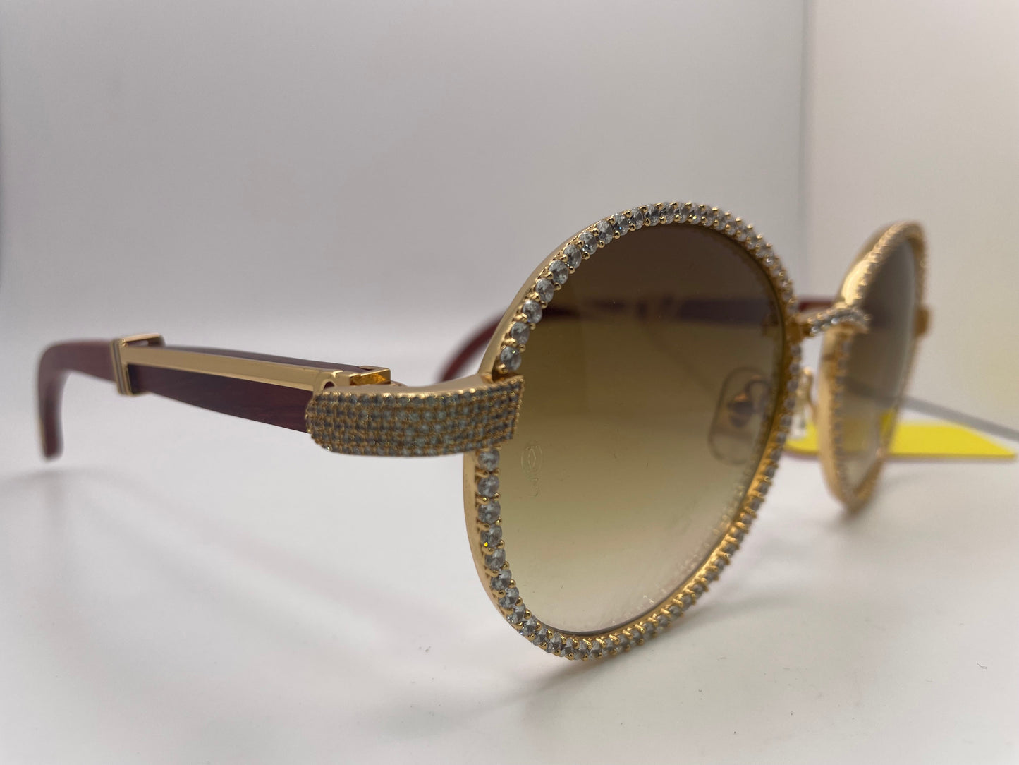 Cartier Custom - Gold Diamond Frame w/ Woods - Luxury Optical